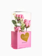 УЦЕНКА Набор из 3 розовых роз в пвс коробке 10989651