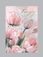 Поздравительная открытка на акварельном картоне с тиснением For you, 10 ? 15 см (комплект 10 шт) - фото 69174964