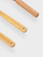 Набор кухонных принадлежностей KONFINETTA, 3 предмета: лопатка, кисточка, венчик, дерево, силикон, бежевый - Фото 3