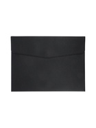 Папка-конверт на кнопке, формат А4, кожзам, черная - фото 68980379