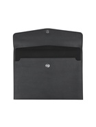 Папка-конверт на кнопке, формат А4, кожзам, черная - фото 68980381