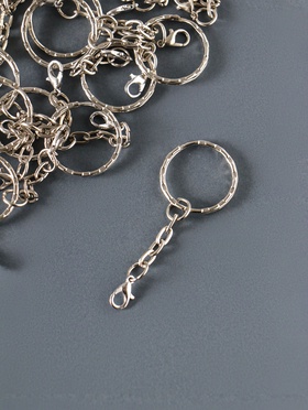 Кольцо для брелока на цепочке с карабином 6.5 см, d=2.3 см, карабин 1.3 см, набор 20 шт.  (артикул 10959751)  большой выбор товаров оптом и в розницу по низким ценам с доставкой