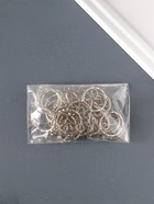 Кольцо для брелока на цепочке с карабином 7 см, d=2.2 см, карабин 2 см, набор 20 шт. - Фото 4