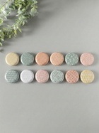 Набор шкатулок для украшений «Геометрические рисунки», 12 шт., мини, металл, круглая, 6.8×6.8×1.7 см - Фото 1