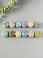 Набор шкатулок для украшений «Полевые цветы», 12 шт., мини, металл, круглая, 4×4×2 см - Фото 1