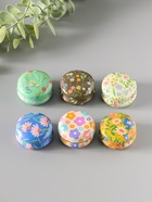 Набор шкатулок для украшений «Полевые цветы», 12 шт., мини, металл, круглая, 4×4×2 см - Фото 2