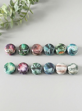 Набор шкатулок для украшений «Стихии», 12 шт., мини, металл, круглая, 4×4×2 см