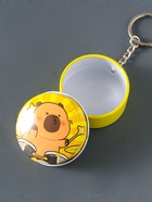 Шкатулка - брелок для ключей на кольце «Капибара», круглая, мини, 4.5×4.5×2 см, МИКС - Фото 5