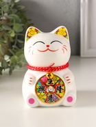 Копилка для денег «Кот Манэки-нэко с счастливый барабан», керамика, 7.8×7.5×12.5 см  (артикул 10964703)  большой выбор товаров оптом и в розницу по низким ценам с доставкой