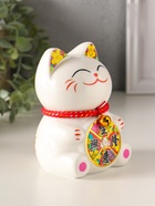 Копилка для денег «Кот Манэки-нэко с счастливый барабан», керамика, 7.8×7.5×12.5 см  (артикул 10964703)  большой выбор товаров оптом и в розницу по низким ценам с доставкой