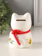 Копилка для денег «Кот Манэки-нэко с счастливый барабан», керамика, 7.8×7.5×12.5 см  (артикул 10964703)  большой выбор товаров оптом и в розницу по низким ценам с доставкой