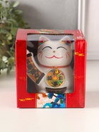 Маятник настольный антистресс от солнечной батареи «Манэки-нэко счастливый барабан», керамика, 10×11×10.8 см - фото 809493350