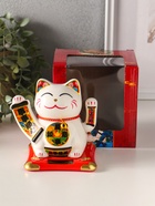 Маятник настольный антистресс от солнечной батареи «Манэки-нэко счастливый барабан», керамика, 10×11×10.8 см - Фото 7