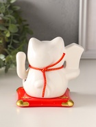 Маятник настольный антистресс от солнечной батареи «Манэки-нэко с веером», керамика, 10×11×10.8 см - Фото 3