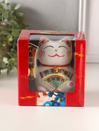 Маятник настольный антистресс от солнечной батареи «Манэки-нэко с веером», керамика, 10×11×10.8 см  (артикул 10964705)  большой выбор товаров оптом и в розницу по низким ценам с доставкой