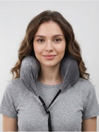 Подушка для путешествий, 65×15 см, с застежкой, серая - Фото 7