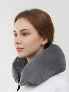 Подушка для путешествий, 65×15 см, с застежкой, серая - Фото 9