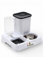 Комплекс автокормушка и автопоилка, 800 мл, с металлической миской, белый 10952476