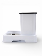 Комплекс автокормушка и автопоилка, 800 мл, с металлической миской, белый 10952476