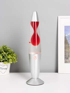 {{photo.Alt || photo.Description || 'УЦЕНКА Светильник настольный металл, стекло, воск "Лава" Е14 25-35W серебро 34х8,5х8,5 см'}}