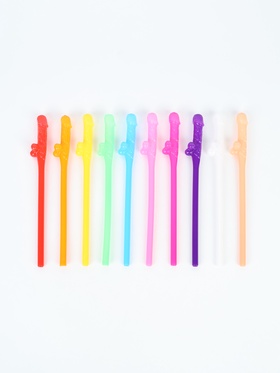 Трубочки для коктейля 18+ 10 шт. МИКС