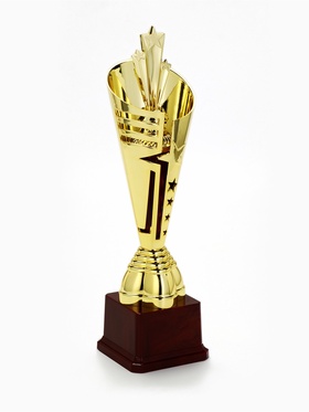 Кубок 197С, наградная фигура, золото, подставка пластик, 31×8.5×8.5 см  (артикул 10949569)  большой выбор товаров оптом и в розницу по низким ценам с доставкой