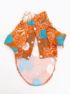 Рубашка для собак «Тропики», размер S, ДС 25, ОГ 35, ОШ 23 см, оранжевая - Фото 6