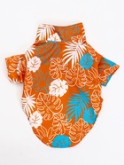 Рубашка для собак «Тропики», размер S, ДС 25, ОГ 35, ОШ 23 см, оранжевая  (артикул 10958208)  большой выбор товаров оптом и в розницу по низким ценам с доставкой