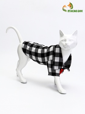 Рубашка для собак «Пианист», размер S, ДС 25, ОГ 35, ОШ 23 см, чёрная  (артикул 10958212)  большой выбор товаров оптом и в розницу по низким ценам с доставкой