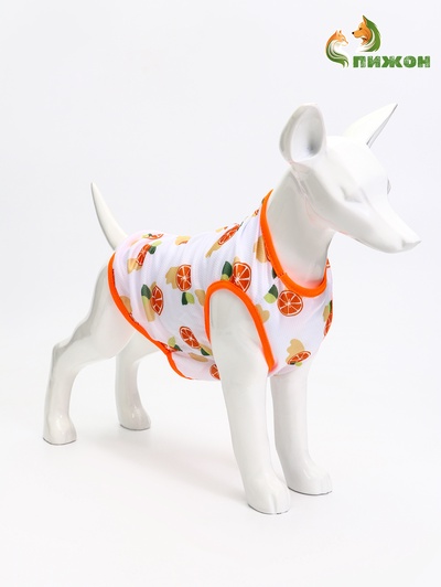 Футболка для животных «Апельсинка», размер XL, ДС 38, ОГ 50 см