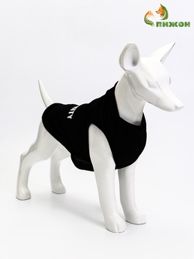 Футболка для животных «Охрана», размер XL, ДС 38, ОГ 50 см, чёрная