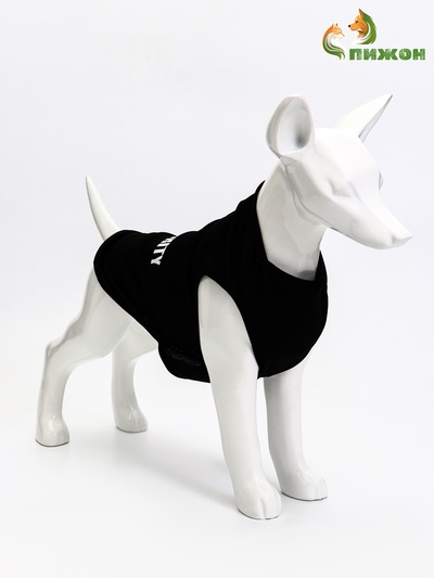 Футболка для животных «Охрана», размер XL, ДС 38, ОГ 50 см, чёрная