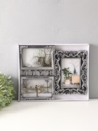 Фоторамка - коллаж на 3 фото 10×15 см «Любовь моя», пластик под т. серебро, 26.5×32.5 см - фото 809493424