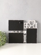 Фоторамка - коллаж на 3 фото 10×15 см «Я люблю тебя», пластик, белая, 31.5×25.5 см - фото 809493435