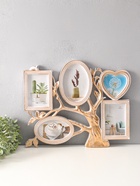 Фоторамка - коллаж на 5 фото 10×15 см, 13×13 см, 13×18 см «Старое дерево», пластик, белая с золотом, 46.5×37.5 см  (артикул 10962758)  большой выбор товаров оптом и в розницу по низким ценам с доставкой