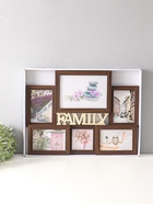 Фоторамка - коллаж на 6 фото 10×10 см, 10×15 см, 15×20 см «Семья», пластик под т. дерево, 49×36 см  (артикул 10962759)  большой выбор товаров оптом и в розницу по низким ценам с доставкой