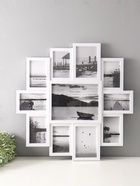 Фоторамка - коллаж на 11 фото 10×15 см, 13×18 см, 20×25 см «Семейные моменты», пластик, белая, 61.5×60 см  (артикул 10962761)  большой выбор товаров оптом и в розницу по низким ценам с доставкой