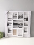 Фоторамка - коллаж на 11 фото 10×15 см, 13×18 см, 20×25 см «Семейные моменты», пластик, белая, 61.5×60 см  (артикул 10962761)  большой выбор товаров оптом и в розницу по низким ценам с доставкой