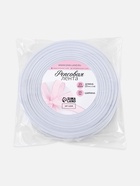 УЦЕНКА Лента репсовая 25мм*25±1ярд(23м±1м) серебряные нити №01 белый АУ 10989686