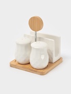 УЦЕНКА Набор для специй на дерев подставке 3 пред «Bella Tenero» солонка, перечница, салфетница 3408 - Фото 2