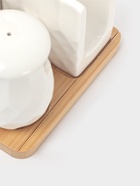 УЦЕНКА Набор для специй на дерев подставке 3 пред «Bella Tenero» солонка, перечница, салфетница 3408 - Фото 3