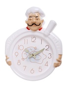 УЦЕНКА Часы настенные интерьерные, для кухни «Шеф», плавный ход, 29.5×23 см, d=16.5 см - Фото 1