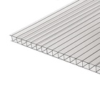 УЦЕНКА Сотовый поликарбонат 6 мм, 2.1×6 м, УФ- защита, 0.70 кг/м², прозрачный - Фото 1