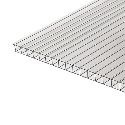 УЦЕНКА Сотовый поликарбонат 6 мм, 2.1×6 м, УФ- защита, 0.70 кг/м², прозрачный