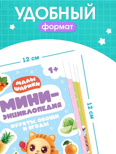 Набор мини - энциклопедий «Малышарики», 4 шт. по 20 стр., 12×17 см