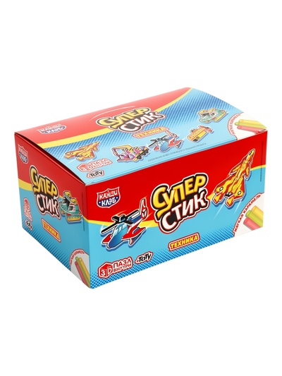 Мягкая карамель «Супер Стик с 3D пазлом», с игрушкой и татуировкой, 5 г