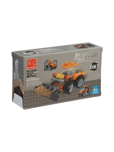 УЦЕНКА Конструктор Городские строители «Стройтехника», 3 варианта сборки, 57 деталей