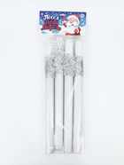 УЦЕНКА СТРАНА КАРНАВАЛИЯ Посох Деда Мороза, белый, 1,6 м - Фото 2