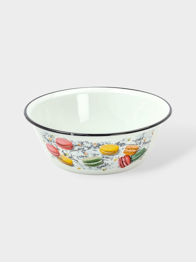 УЦЕНКА Миска 2 л (белая)Цветное печенье