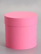Коробка подарочная круглая, шляпная, розовая, 15×15 см  (артикул 10970584)  большой выбор товаров оптом и в розницу по низким ценам с доставкой
